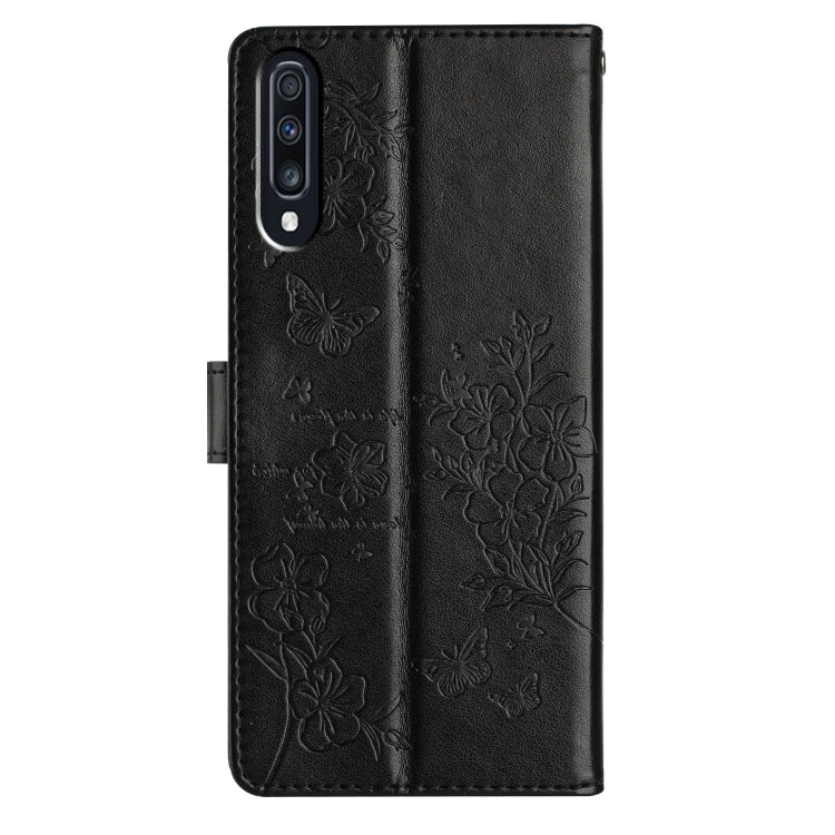 For Samsung Galaxy A70 Butterflies and Flowers Leather Phone Case