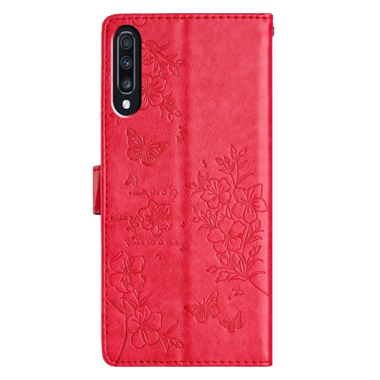For Samsung Galaxy A70 Butterflies and Flowers Leather Phone Case