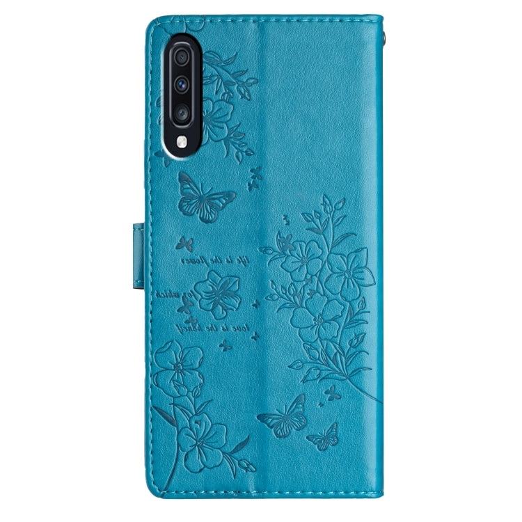 For Samsung Galaxy A70 Butterflies and Flowers Leather Phone Case