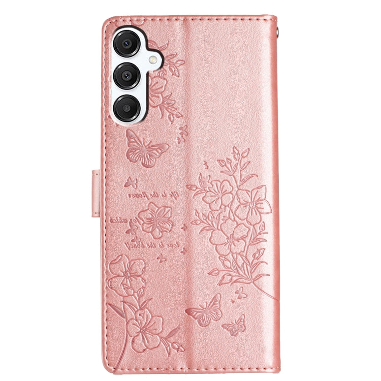 For Samsung Galaxy A56 5G Butterflies and Flowers Leather Phone Case