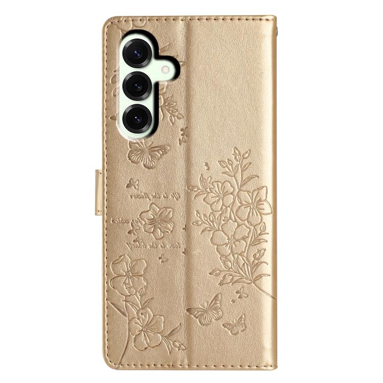 For Samsung Galaxy M36 5G Butterflies and Flowers Leather Phone Case