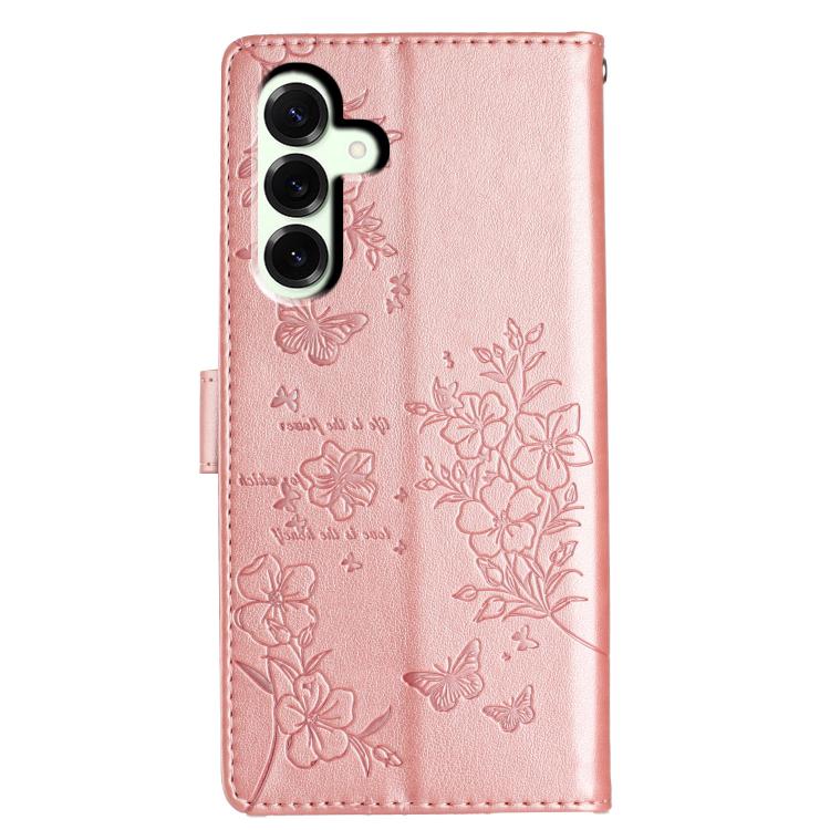 For Samsung Galaxy M36 5G Butterflies and Flowers Leather Phone Case