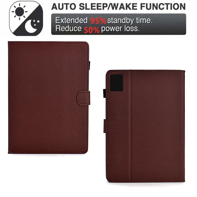 For Lenovo Tab M11 / Xiaoxin Pad 2024 Solid Color Fiber Texture Smart Tablet Leather Case