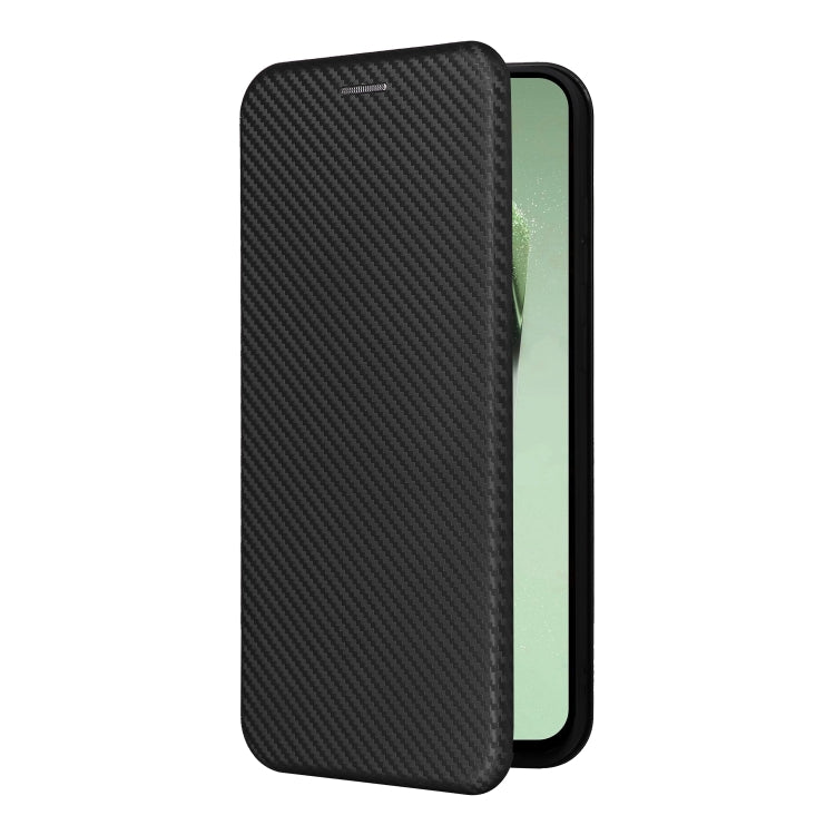 For Samsung Galaxy S24 FE 5G Carbon Fiber Texture Flip Leather Phone Case