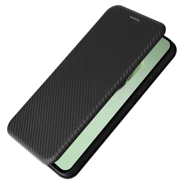 For Samsung Galaxy S24 FE 5G Carbon Fiber Texture Flip Leather Phone Case