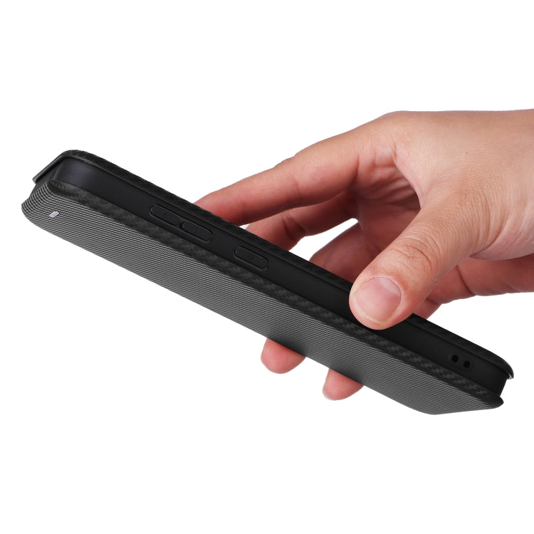 For Samsung Galaxy S24 FE 5G Carbon Fiber Texture Flip Leather Phone Case