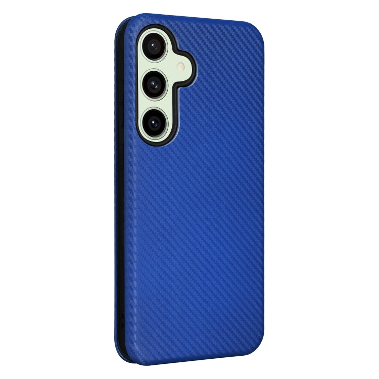 For Samsung Galaxy S24 FE 5G Carbon Fiber Texture Flip Leather Phone Case