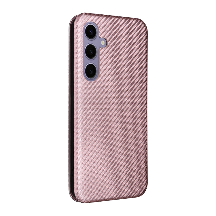For Samsung Galaxy S25+ 5G Carbon Fiber Texture Flip Leather Phone Case