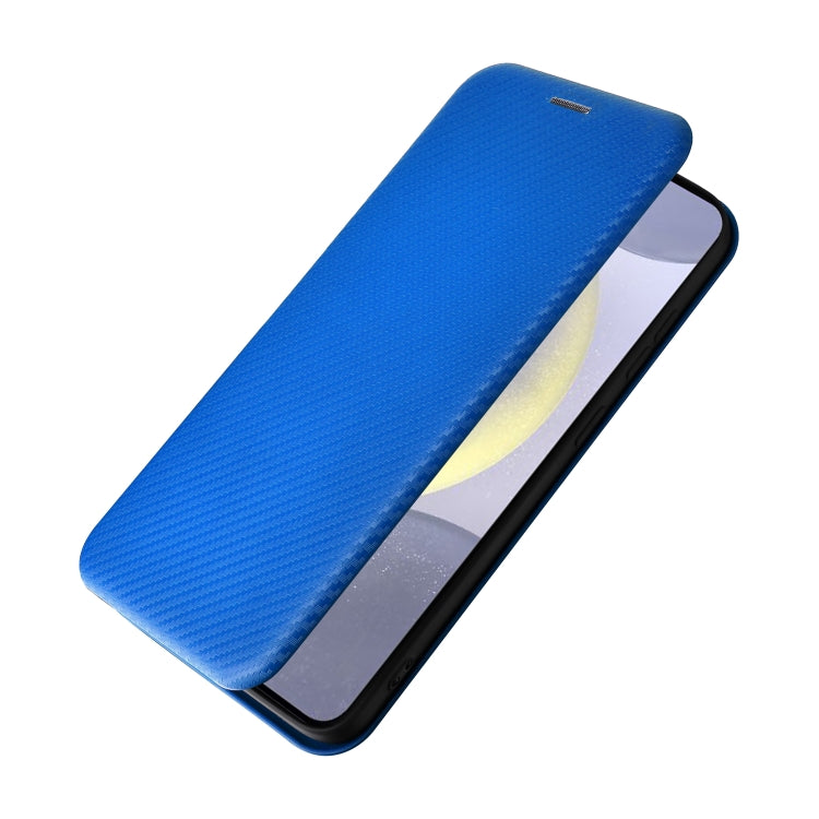 For Samsung Galaxy S25+ 5G Carbon Fiber Texture Flip Leather Phone Case