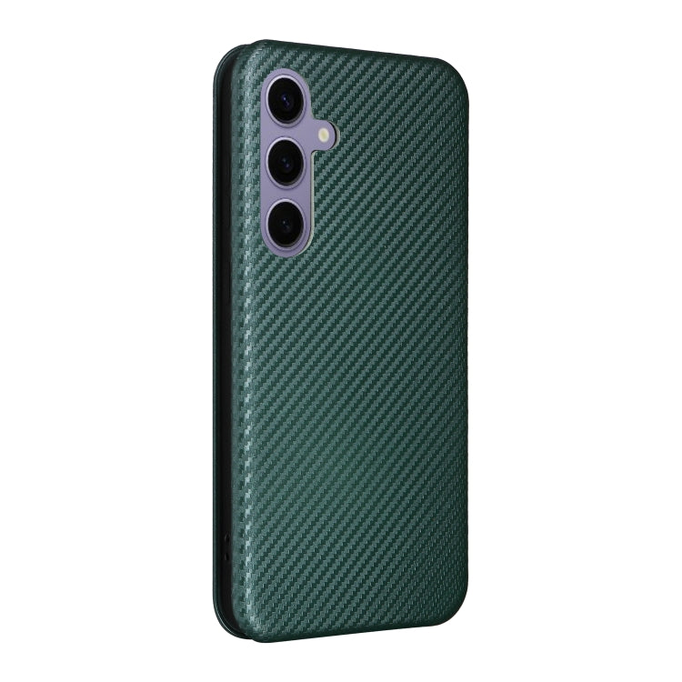 For Samsung Galaxy S25+ 5G Carbon Fiber Texture Flip Leather Phone Case