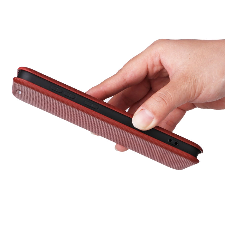 For Samsung Galaxy S25+ 5G Carbon Fiber Texture Flip Leather Phone Case