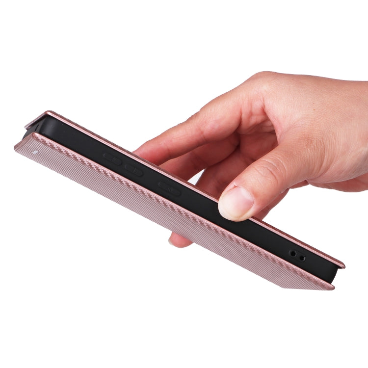 For Samsung Galaxy S25 Ultra 5G Carbon Fiber Texture Flip Leather Phone Case