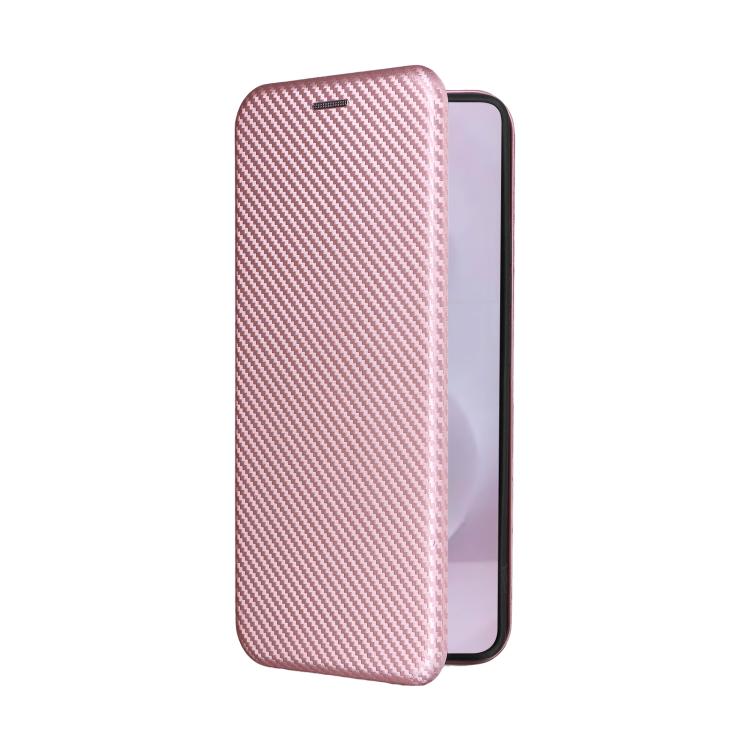 For Samsung Galaxy S25 Edge 5G Carbon Fiber Texture Flip Leather Phone Case