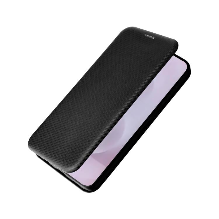 For Samsung Galaxy S25 Edge 5G Carbon Fiber Texture Flip Leather Phone Case