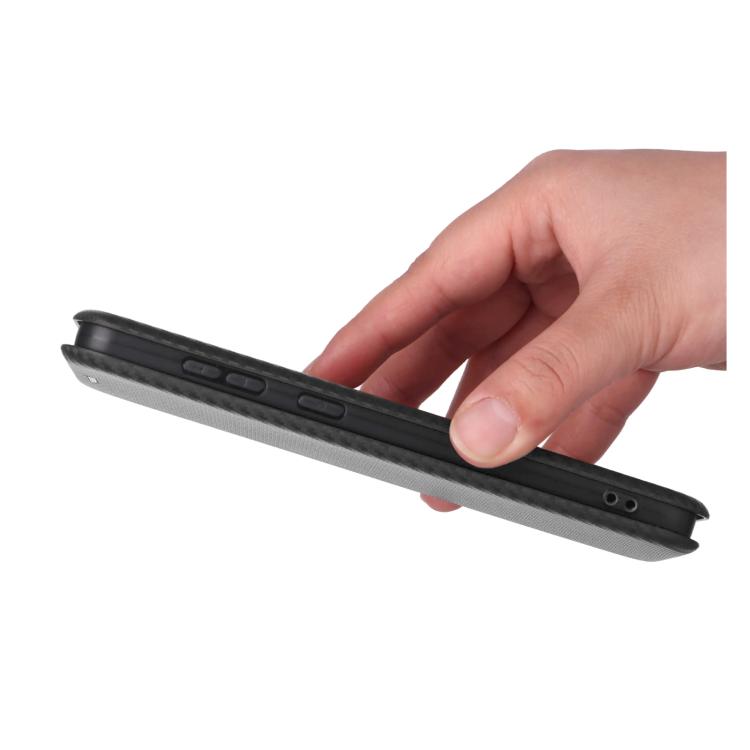 For Samsung Galaxy S25 Edge 5G Carbon Fiber Texture Flip Leather Phone Case