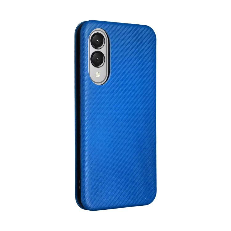 For Samsung Galaxy S25 Edge 5G Carbon Fiber Texture Flip Leather Phone Case