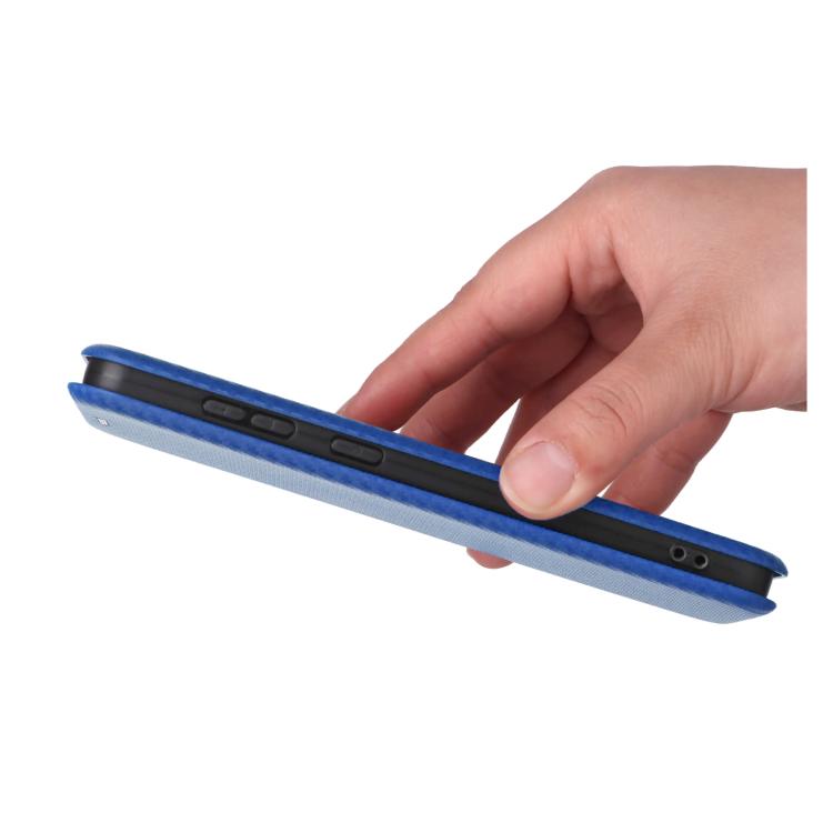 For Samsung Galaxy S25 Edge 5G Carbon Fiber Texture Flip Leather Phone Case