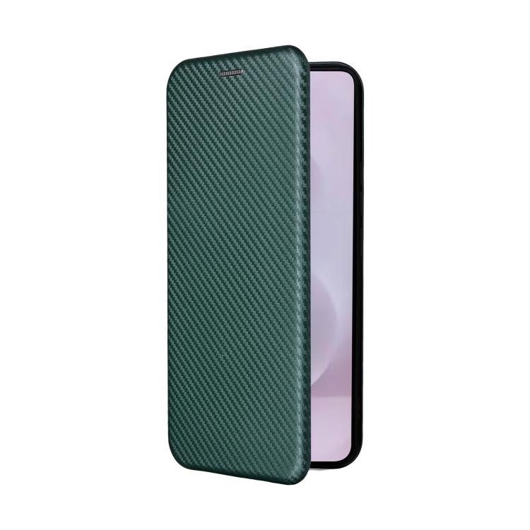 For Samsung Galaxy S25 Edge 5G Carbon Fiber Texture Flip Leather Phone Case