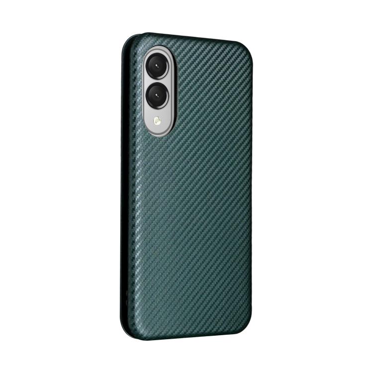 For Samsung Galaxy S25 Edge 5G Carbon Fiber Texture Flip Leather Phone Case