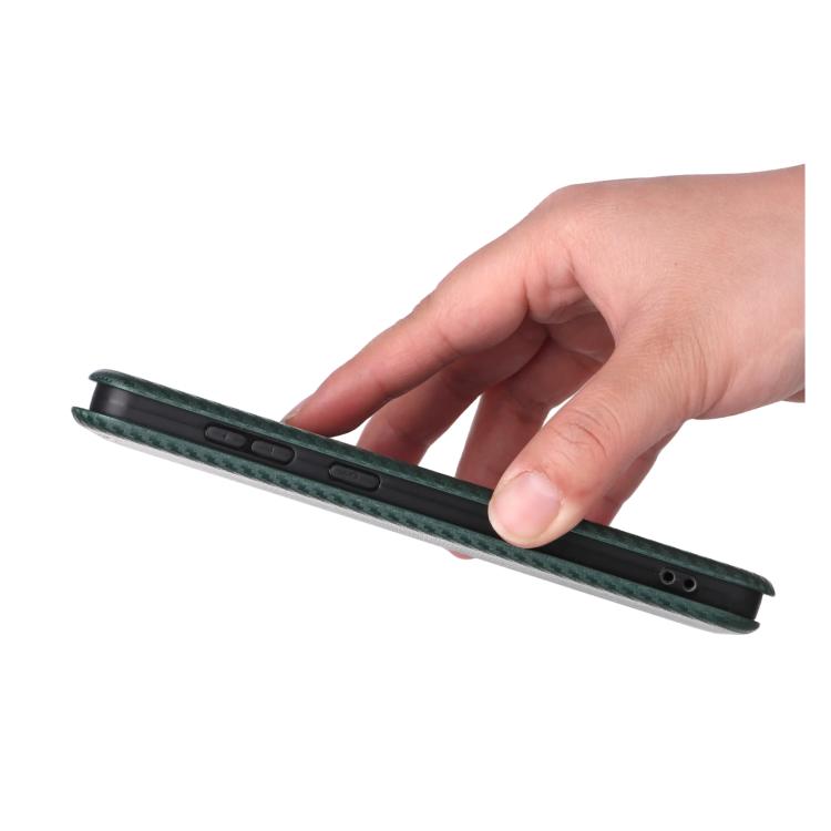 For Samsung Galaxy S25 Edge 5G Carbon Fiber Texture Flip Leather Phone Case