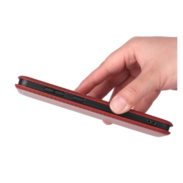 For Samsung Galaxy S25 Edge 5G Carbon Fiber Texture Flip Leather Phone Case