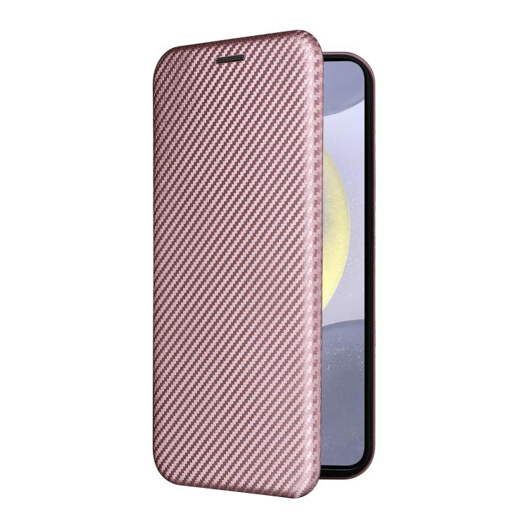 For Samsung Galaxy S25 FE 5G Carbon Fiber Texture Flip Leather Phone Case