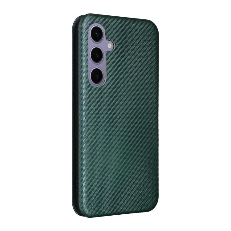 For Samsung Galaxy S25 FE 5G Carbon Fiber Texture Flip Leather Phone Case