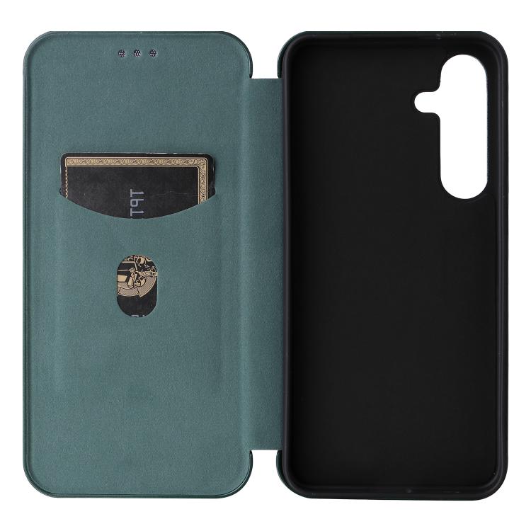 For Samsung Galaxy S25 FE 5G Carbon Fiber Texture Flip Leather Phone Case