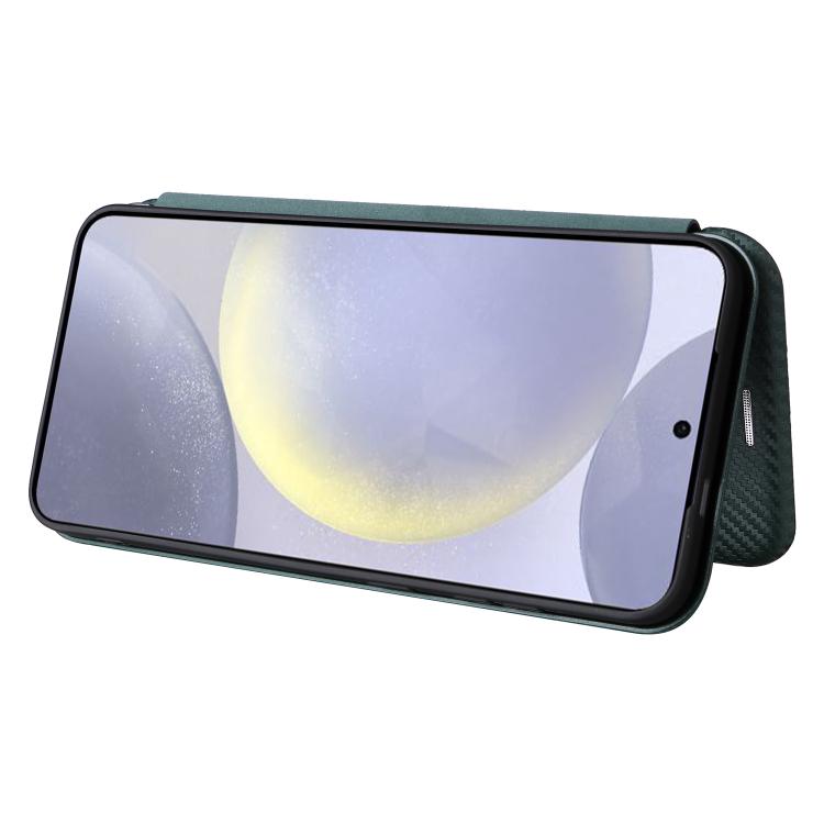 For Samsung Galaxy S25 FE 5G Carbon Fiber Texture Flip Leather Phone Case