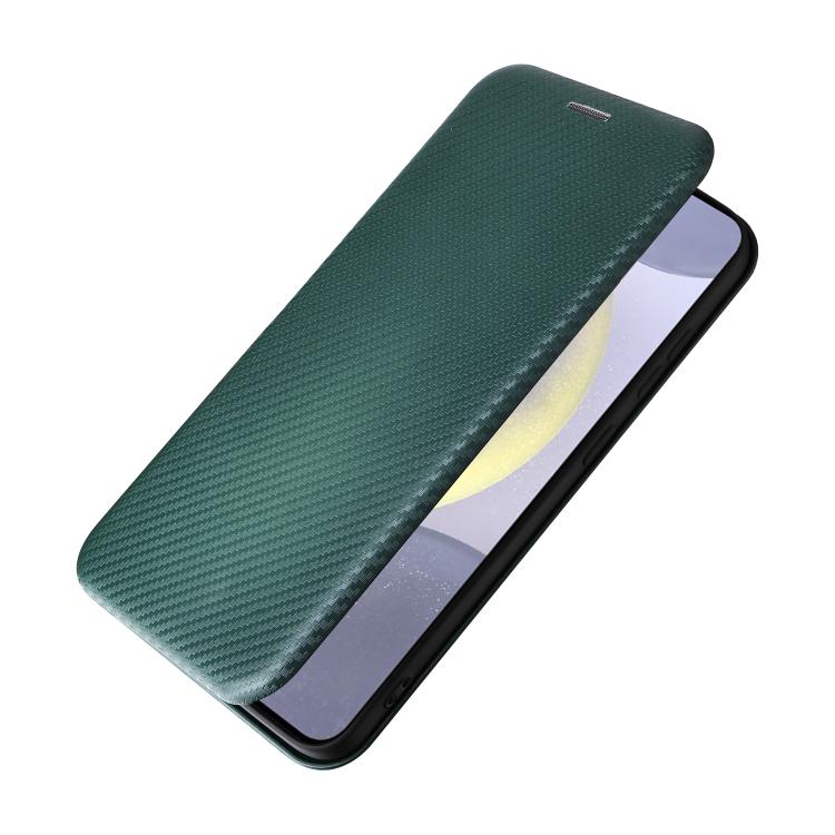 For Samsung Galaxy S25 FE 5G Carbon Fiber Texture Flip Leather Phone Case