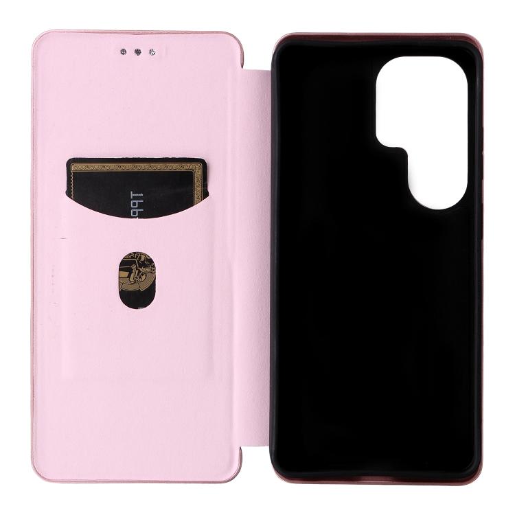 For Samsung Galaxy S26 Ultra 5G Carbon Fiber Texture Flip Leather Phone Case