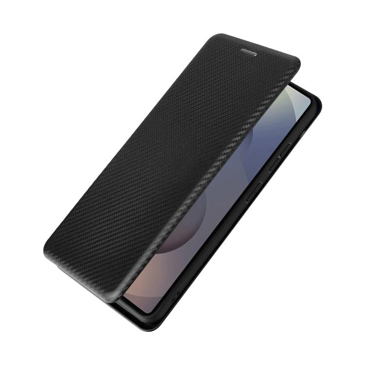 For Samsung Galaxy S26 Ultra 5G Carbon Fiber Texture Flip Leather Phone Case
