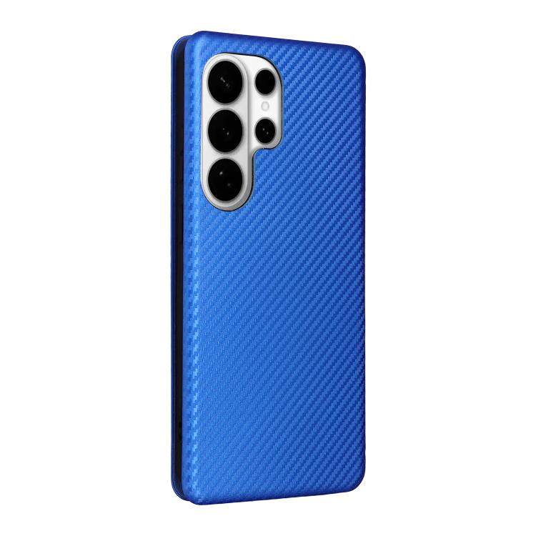 For Samsung Galaxy S26 Ultra 5G Carbon Fiber Texture Flip Leather Phone Case