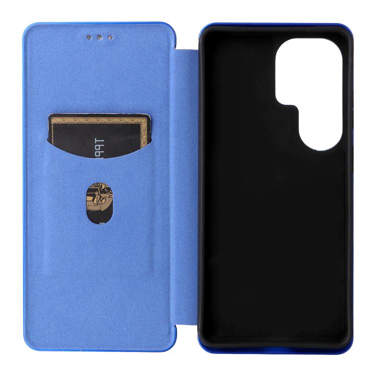 For Samsung Galaxy S26 Ultra 5G Carbon Fiber Texture Flip Leather Phone Case