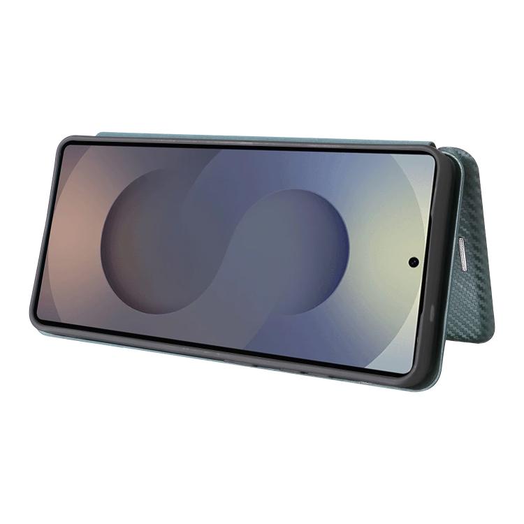 For Samsung Galaxy S26 Ultra 5G Carbon Fiber Texture Flip Leather Phone Case
