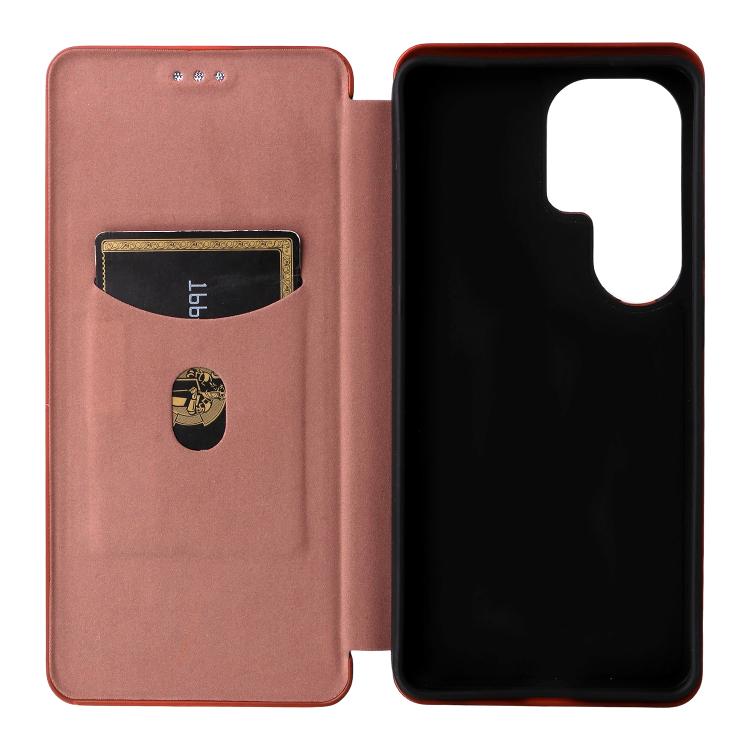 For Samsung Galaxy S26 Ultra 5G Carbon Fiber Texture Flip Leather Phone Case