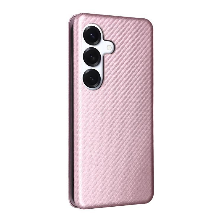 For Samsung Galaxy S26 5G Carbon Fiber Texture Flip Leather Phone Case