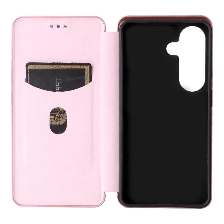 For Samsung Galaxy S26 5G Carbon Fiber Texture Flip Leather Phone Case