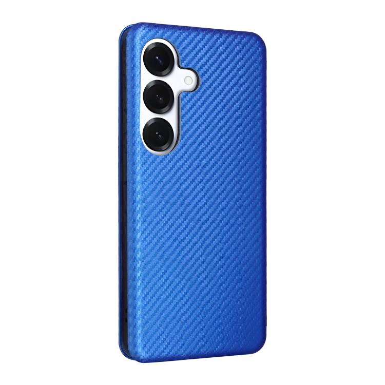 For Samsung Galaxy S26 5G Carbon Fiber Texture Flip Leather Phone Case