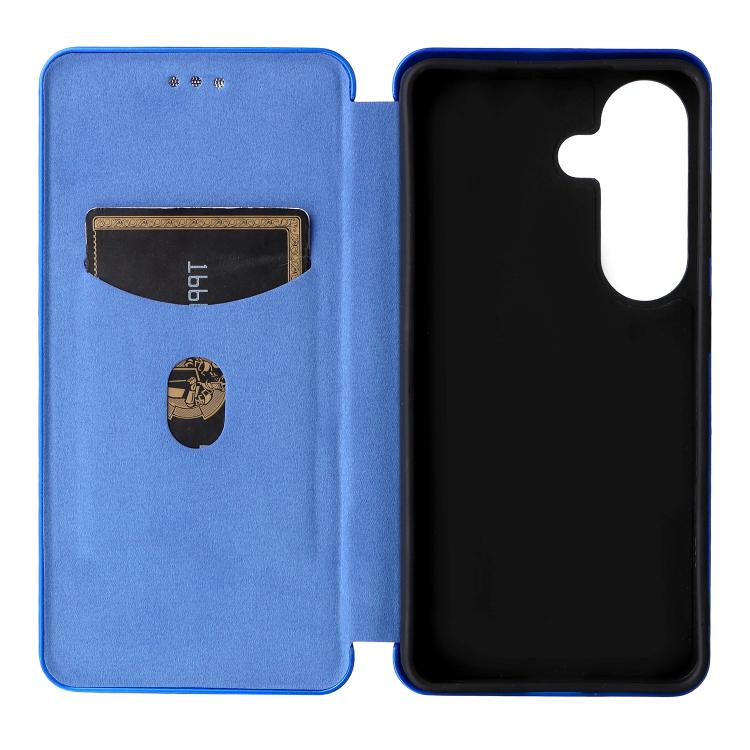 For Samsung Galaxy S26 5G Carbon Fiber Texture Flip Leather Phone Case