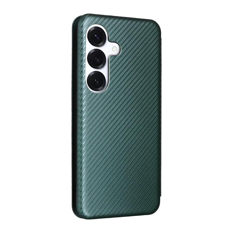 For Samsung Galaxy S26 5G Carbon Fiber Texture Flip Leather Phone Case