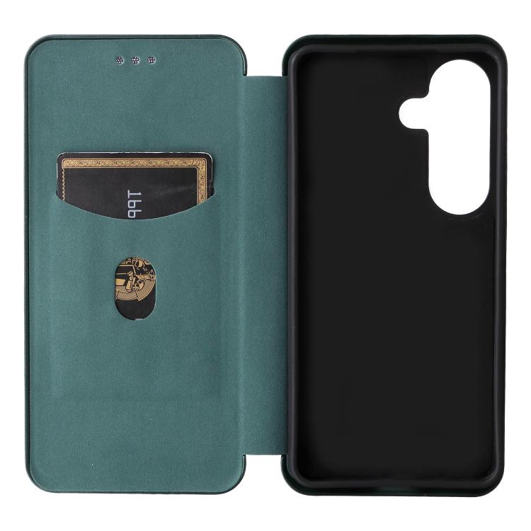 For Samsung Galaxy S26 5G Carbon Fiber Texture Flip Leather Phone Case
