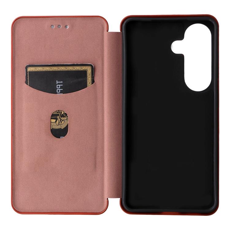 For Samsung Galaxy S26 5G Carbon Fiber Texture Flip Leather Phone Case