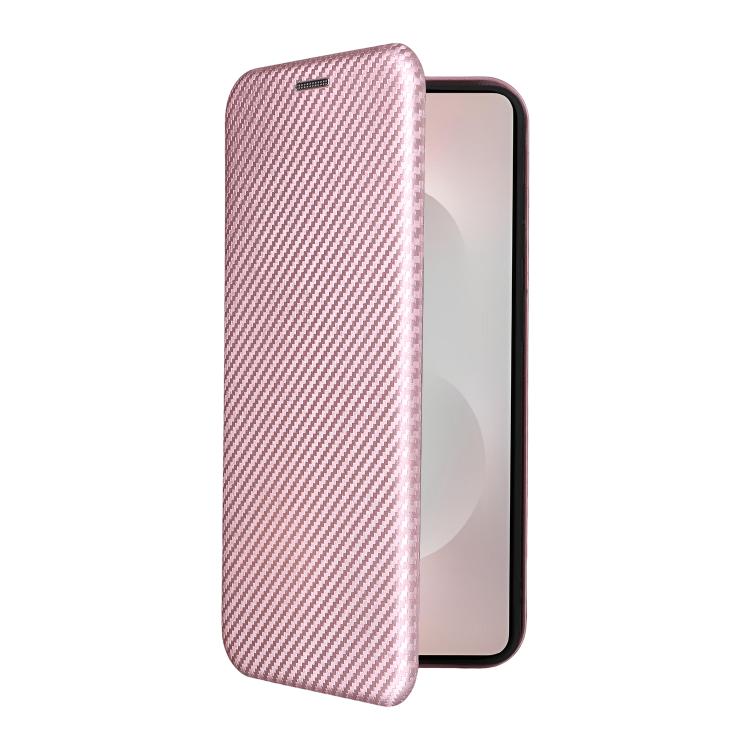 For Samsung Galaxy S26 Edge 5G Carbon Fiber Texture Flip Leather Phone Case