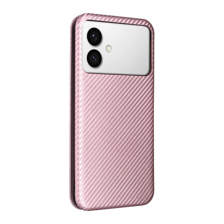 For Samsung Galaxy S26 Edge 5G Carbon Fiber Texture Flip Leather Phone Case