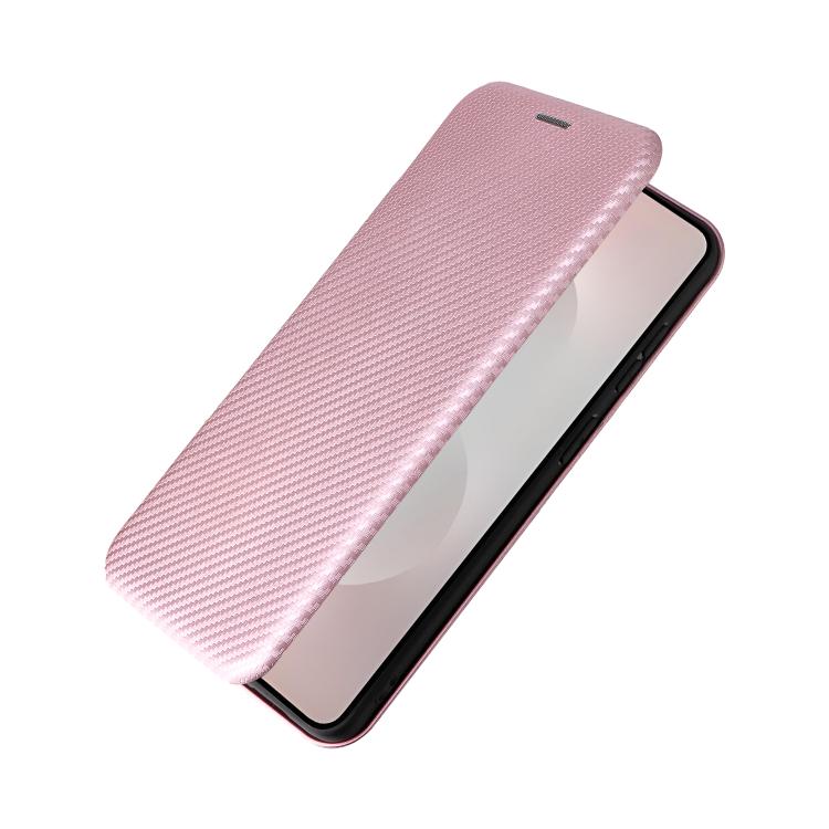 For Samsung Galaxy S26 Edge 5G Carbon Fiber Texture Flip Leather Phone Case