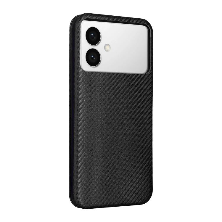 For Samsung Galaxy S26 Edge 5G Carbon Fiber Texture Flip Leather Phone Case