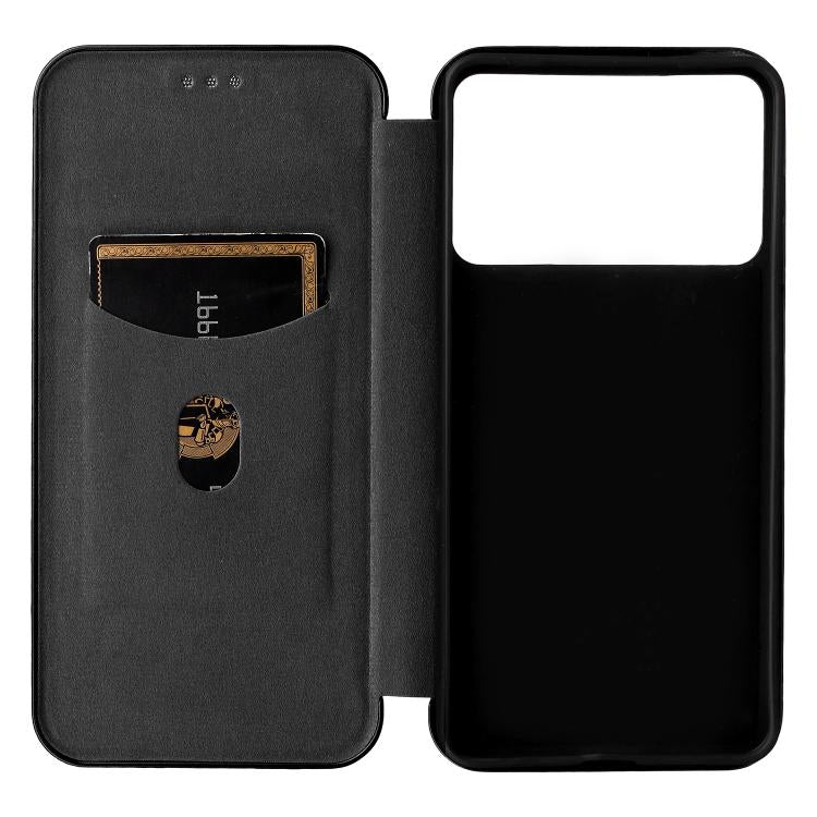 For Samsung Galaxy S26 Edge 5G Carbon Fiber Texture Flip Leather Phone Case