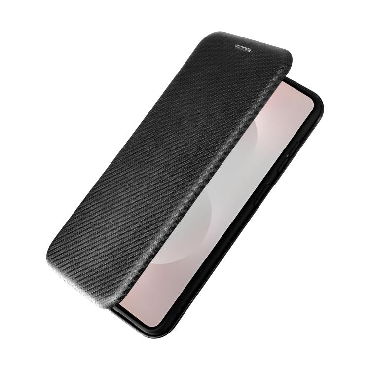 For Samsung Galaxy S26 Edge 5G Carbon Fiber Texture Flip Leather Phone Case
