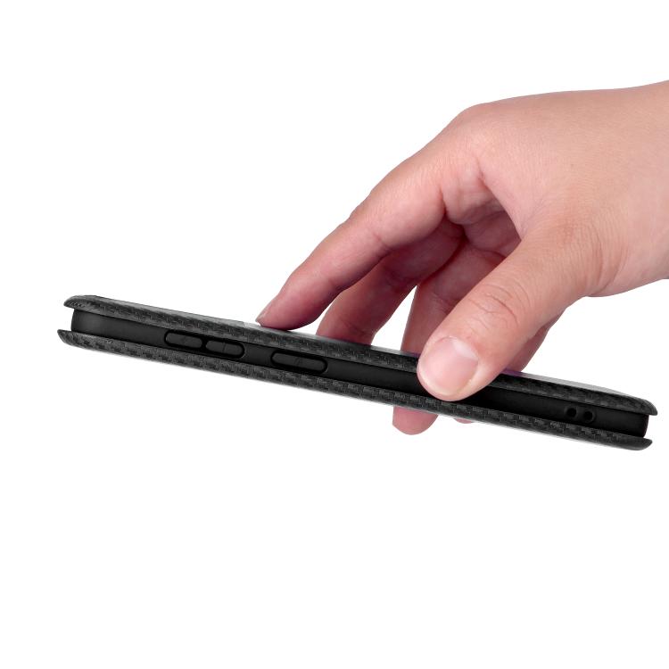 For Samsung Galaxy S26 Edge 5G Carbon Fiber Texture Flip Leather Phone Case